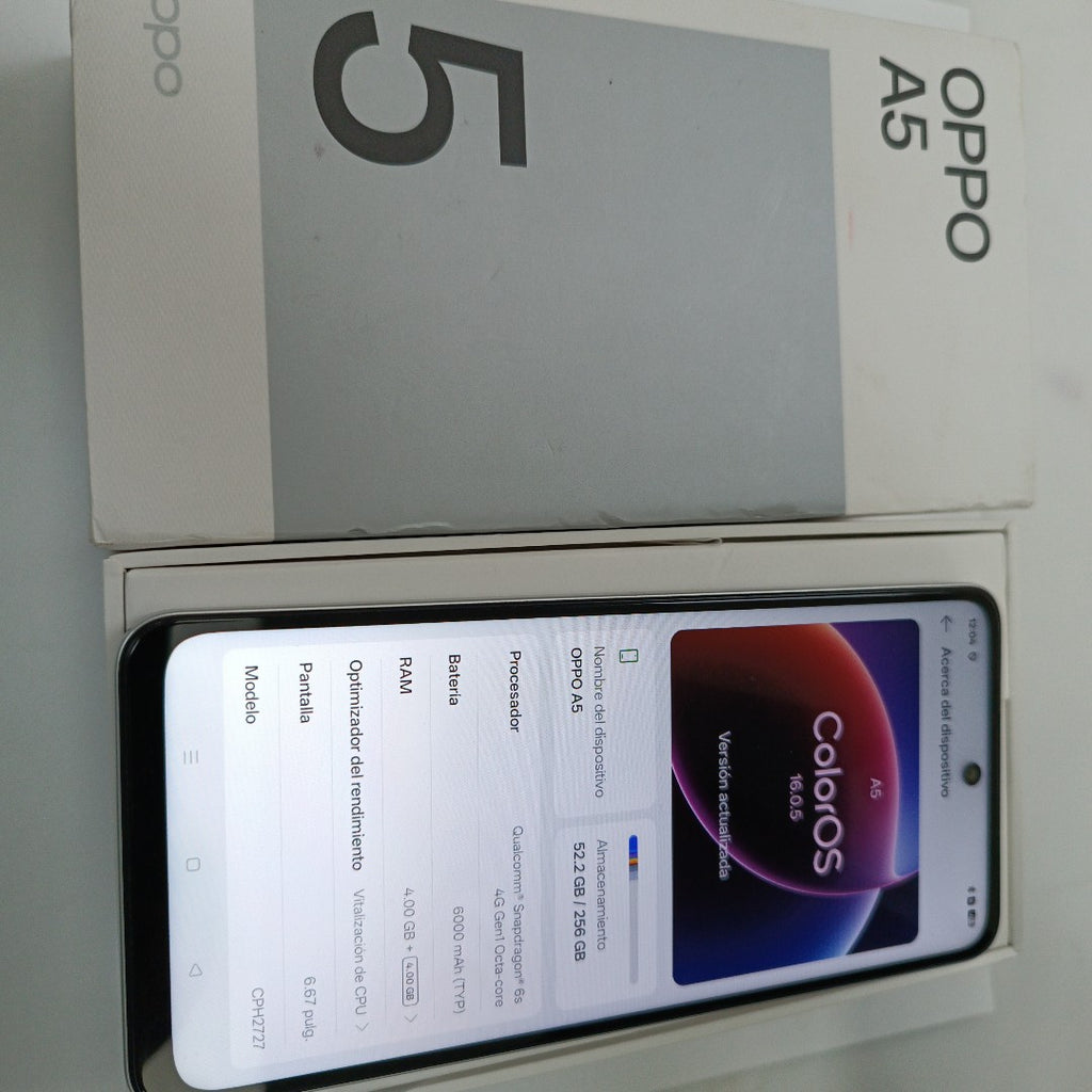 CELULAR OPPO A5 CPH2727 (2025) 256 GB 4 GB RAM (SEMINUEVO)