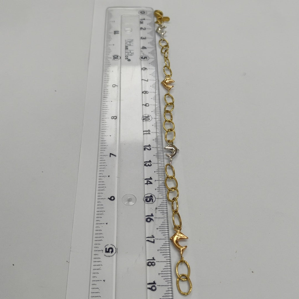 PULSERA ORO COMBINADO 10 K 2.2 GRMS (SEMINUEVO)