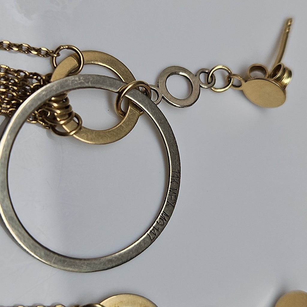 BROQUELES PAR ORO COMBINADO 14 K 3,60 GRMS (SEMINUEVO)