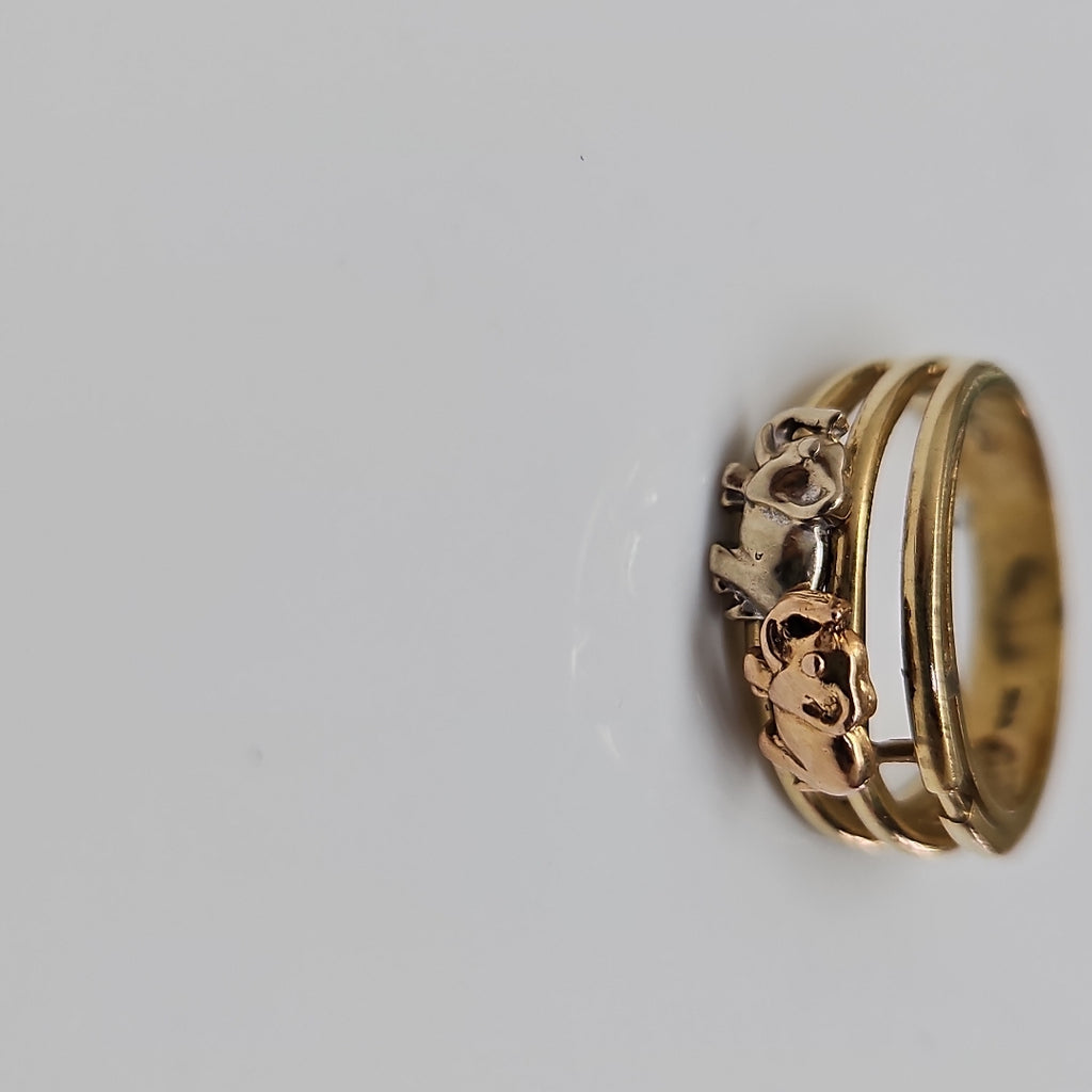 ANILLITO ORO COMBINADO 14 K 5,00 GRMS (SEMINUEVO)