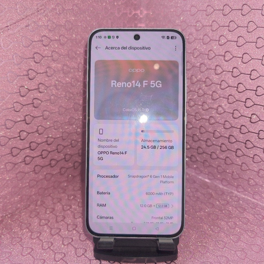 CELULAR OPPO RENO 14 F CPH2743 (2025) 256 GB 12 GB RAM (SEMINUEVO)