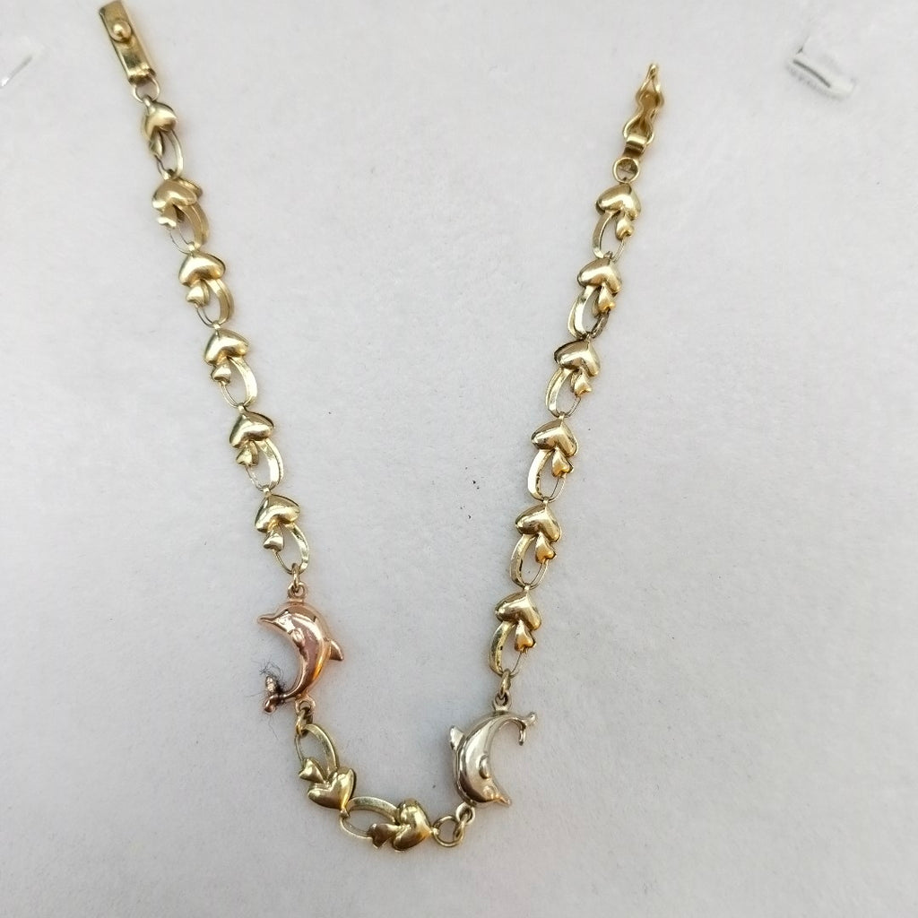 PULSERA ORO COMBINADO 10 K 3.8 GRMS (SEMINUEVO)