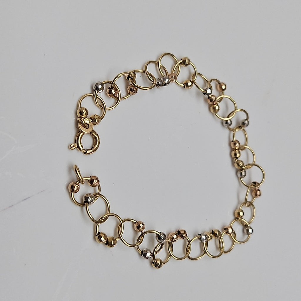 PULSERA ORO COMBINADO 14 K 6,80 GRMS (SEMINUEVO)
