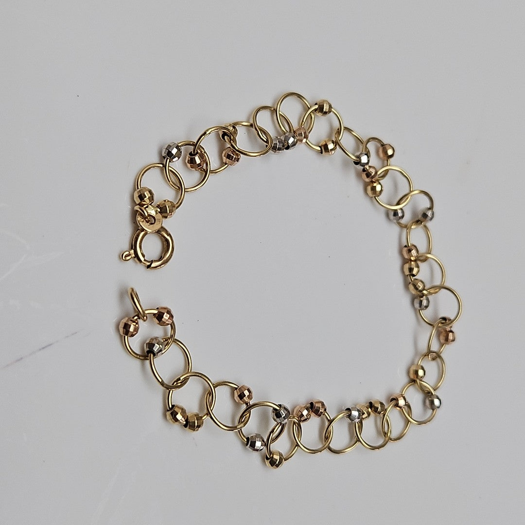 PULSERA ORO COMBINADO 14 K 6,80 GRMS (SEMINUEVO)