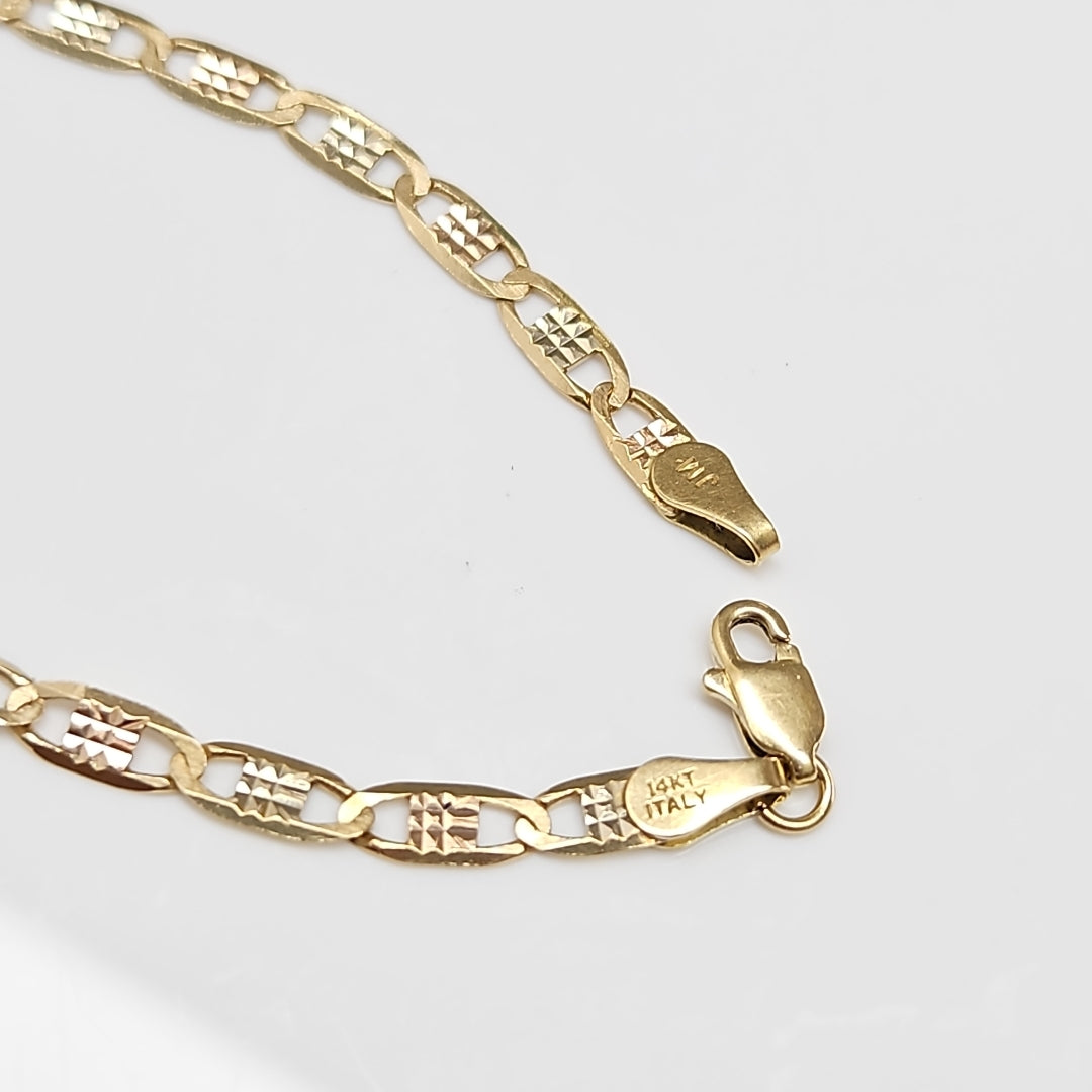 PULSERA ORO COMBINADO 14 K 3,10 GRMS (SEMINUEVO)