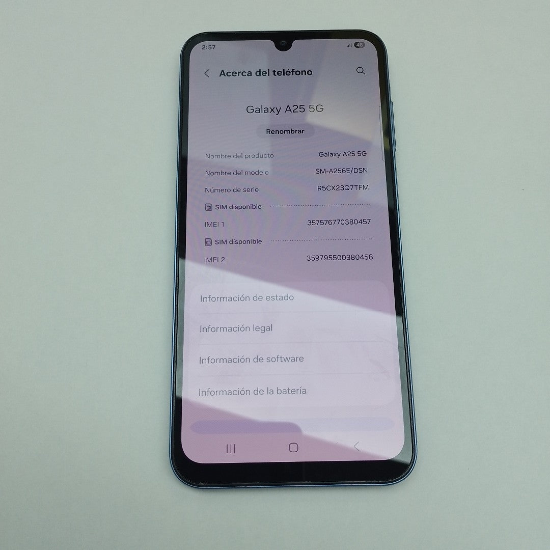 CELULAR SAMSUNG GALAXY A25 5G SM-A256E/DSN (2023) 128 GB 6 GB RAM (SEMINUEVO)