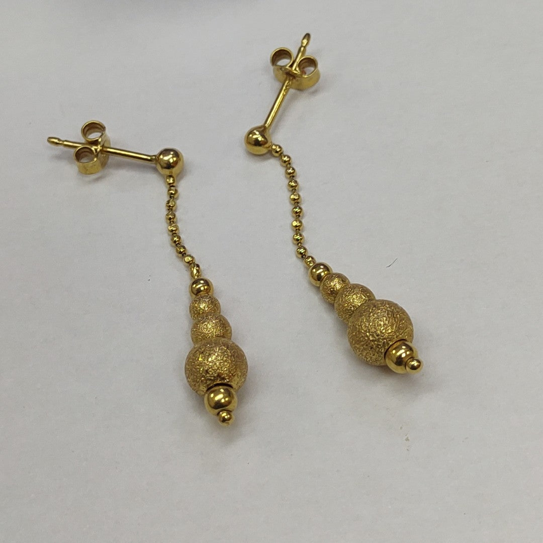 BROQUELES PAR ORO 14 K 2,40 GRMS (SEMINUEVO)