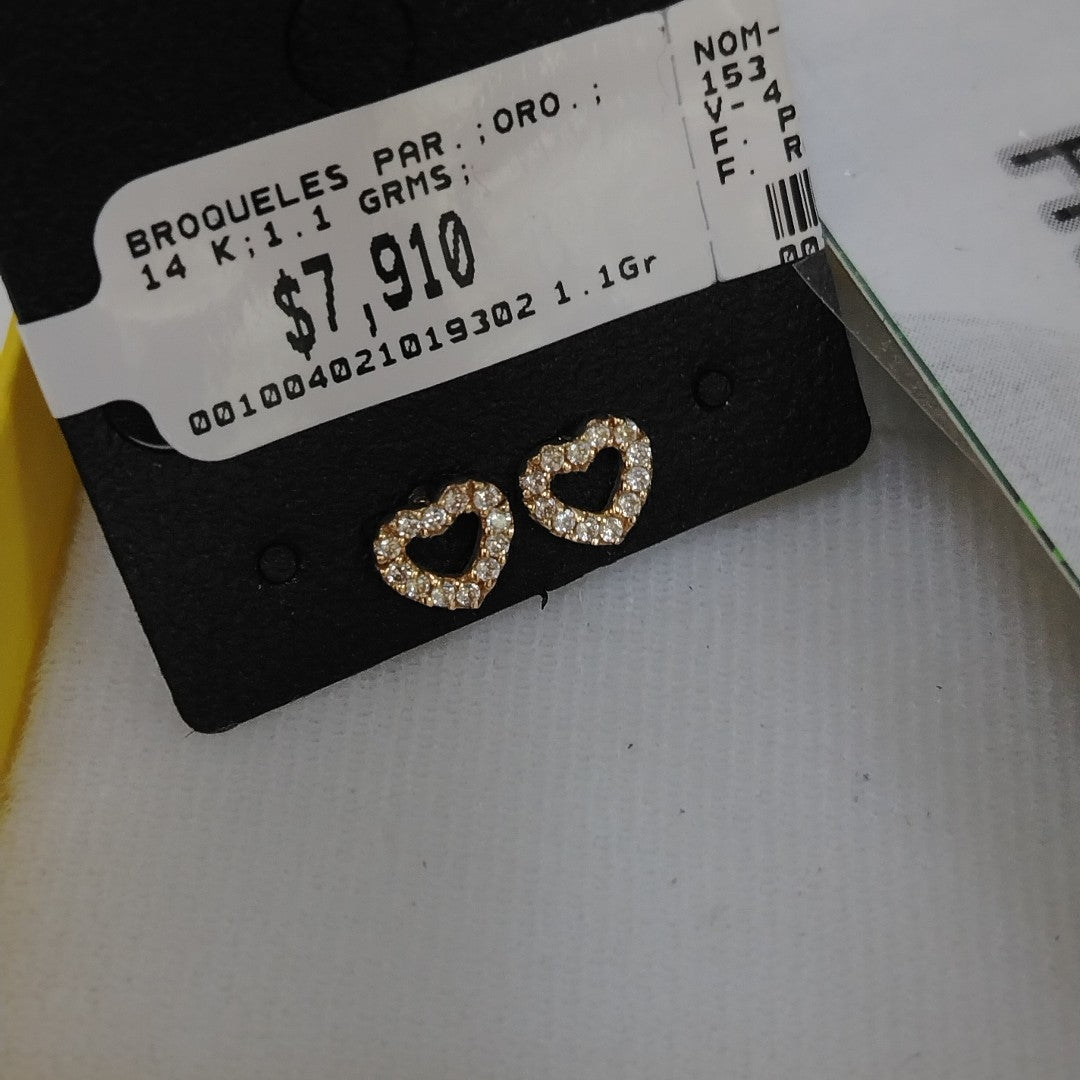 BROQUELES PAR ORO 14 K 1.1 GRMS (SEMINUEVO)