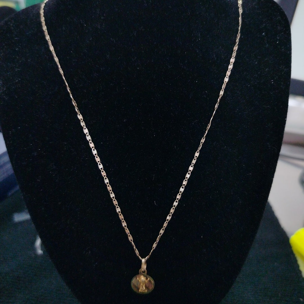 CADENA,MEDALLA RELIGIOSA ORO COMBINADO 10 K 1,80 GRMS (SEMINUEVO)