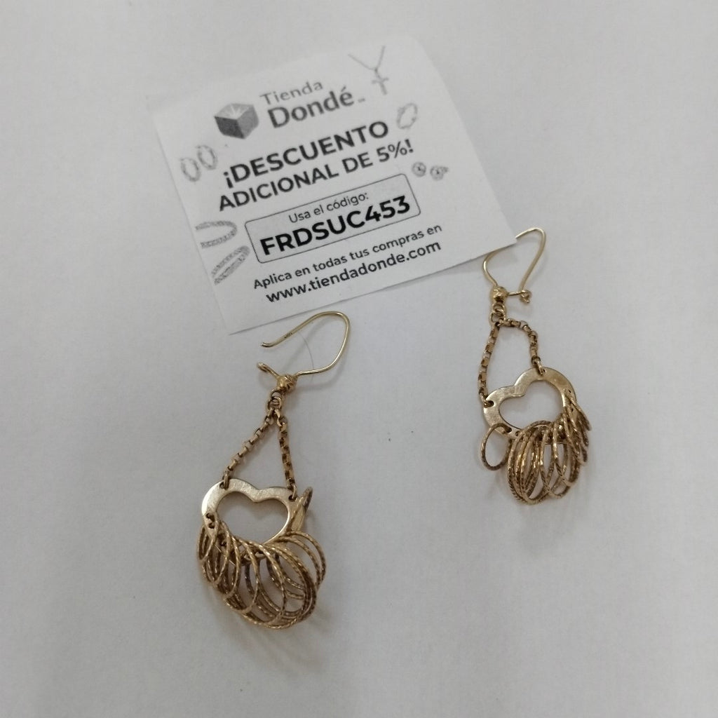ARETES PAR ORO 14 K 4,60 GRMS (SEMINUEVO)