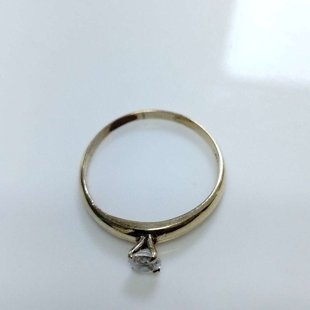 ANILLITO, SOLITARIO ORO 14 K 1.6 GRMS (SEMINUEVO)