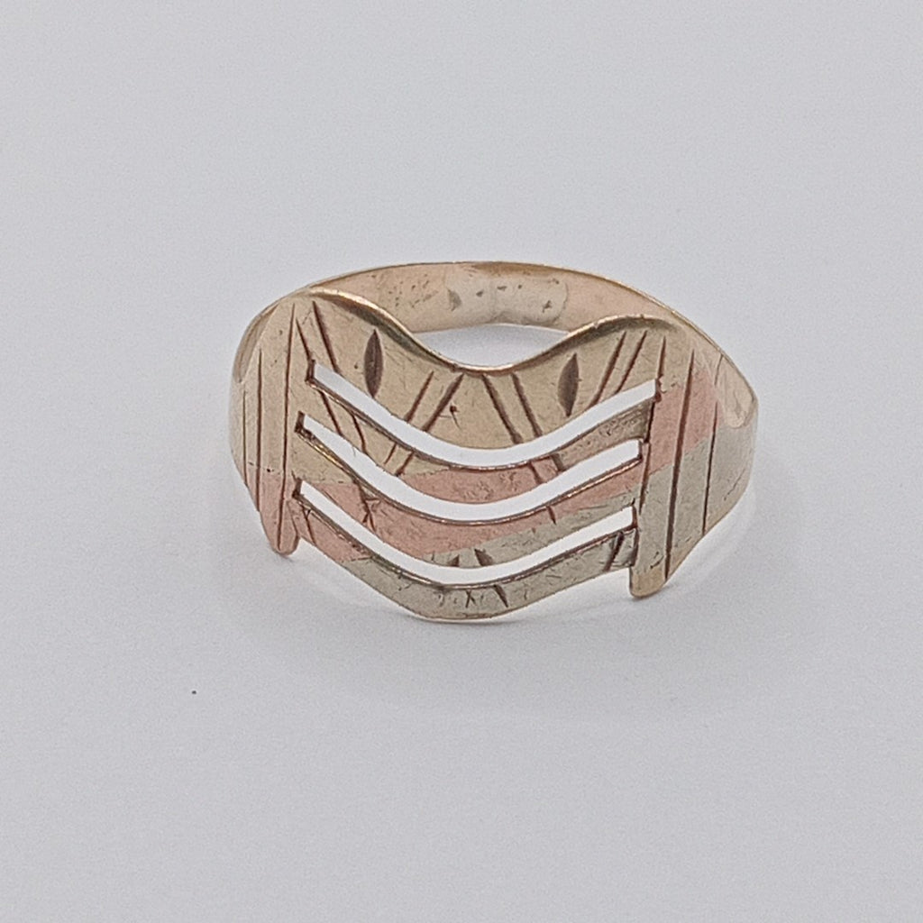 ANILLITO ORO COMBINADO 10 K 1,60 GRMS (SEMINUEVO)
