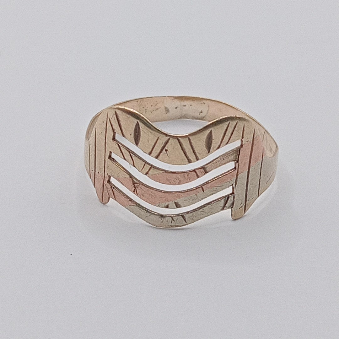 ANILLITO ORO COMBINADO 10 K 1,60 GRMS (SEMINUEVO)