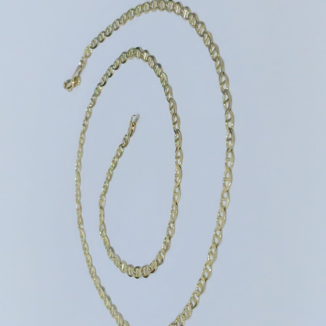 CADENAS TEJIDO MARINERA ORO 14K 55 CM 8.2 GR (NUEVO)