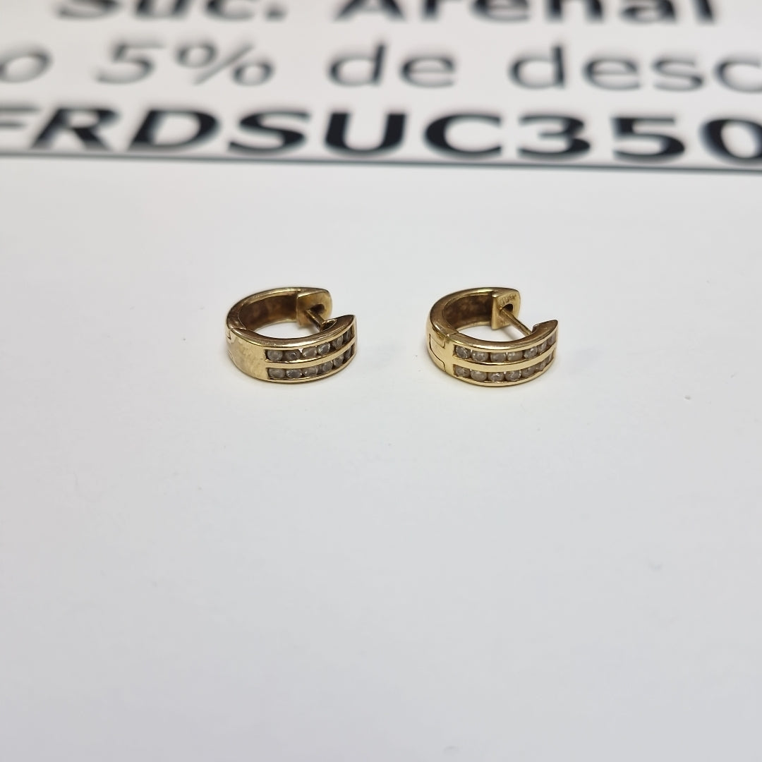 ARRACADAS PAR ORO 14 K 2,90 GRMS (SEMINUEVO)