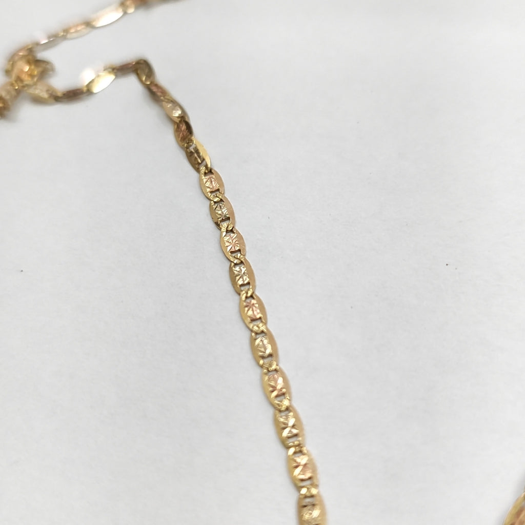 CADENA, MEDALLA RELIGIOSA ORO 10 K 4.5 GRMS (SEMINUEVO)