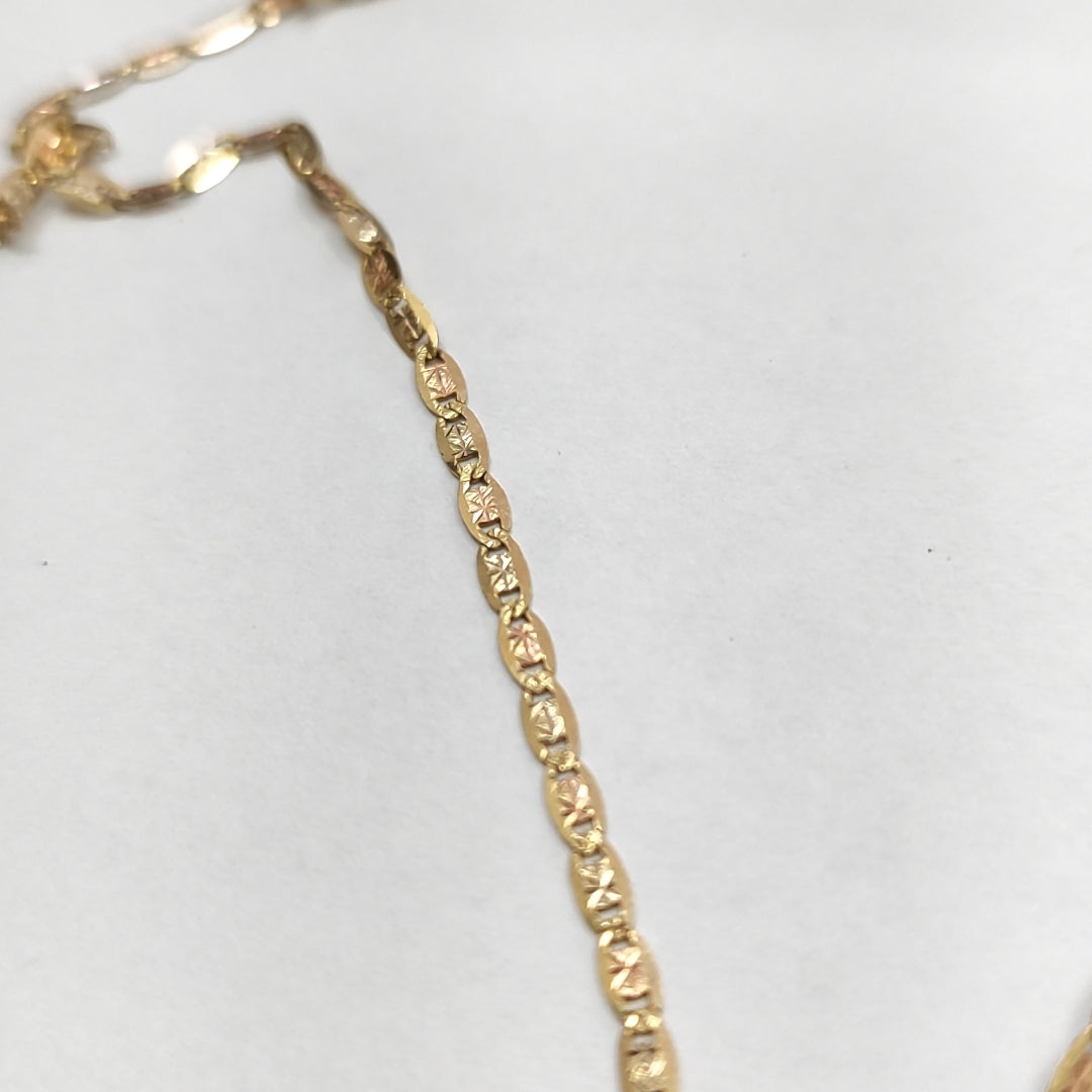 CADENA, MEDALLA RELIGIOSA ORO 10 K 4.5 GRMS (SEMINUEVO)