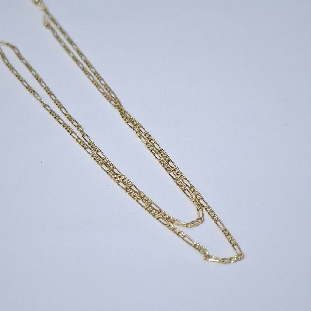 CADENAS 3X1 ORO 14K 55 CM 4 GR (NUEVO)
