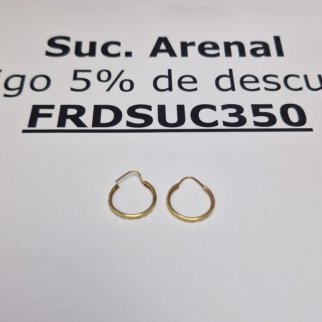 ARRACADAS PAR ORO 14 K 1,20 GRMS (SEMINUEVO)