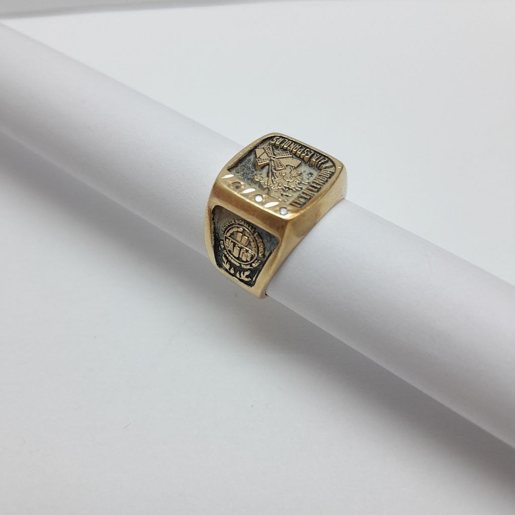ANILLO DE GRADUACIÓN ORO 10 K 9.3 GRMS (SEMINUEVO)