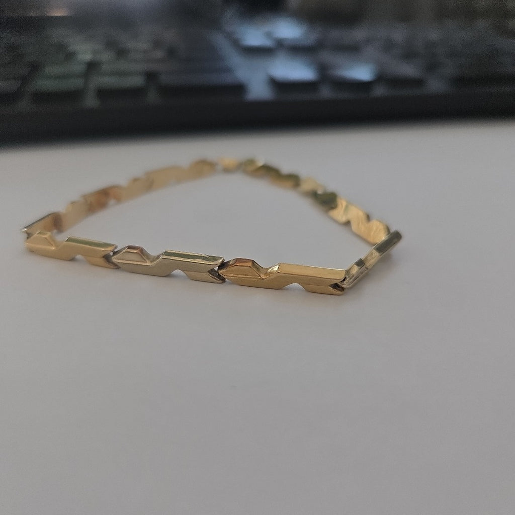 PULSERA ORO COMBINADO 14 K 3,90 GRMS (SEMINUEVO)