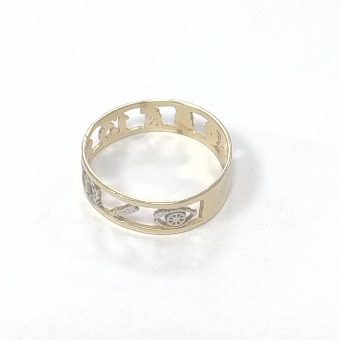 ARGOLLA DE LA SUERTE ORO COMBINADO 14 K 2.1 GRMS (SEMINUEVO)
