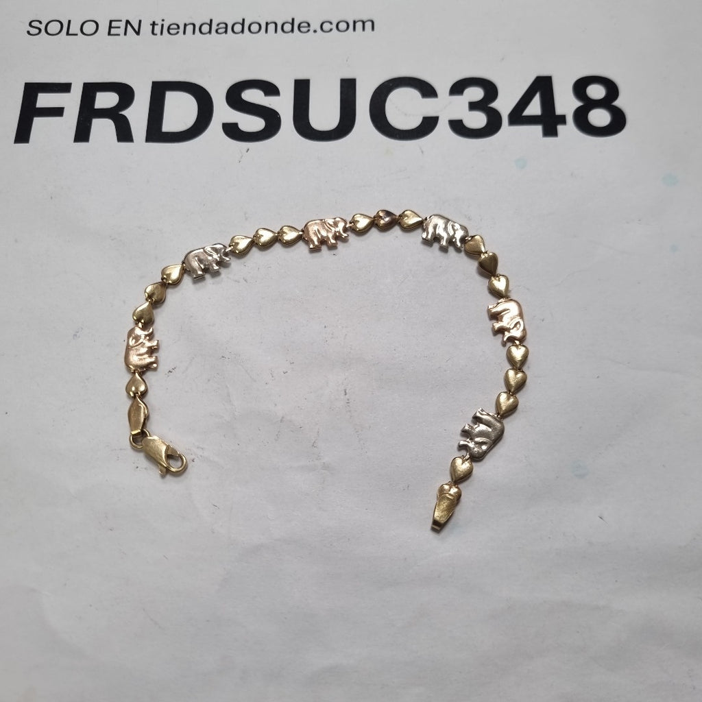 PULSERA ORO COMBINADO 14 K 6 GRMS (SEMINUEVO)