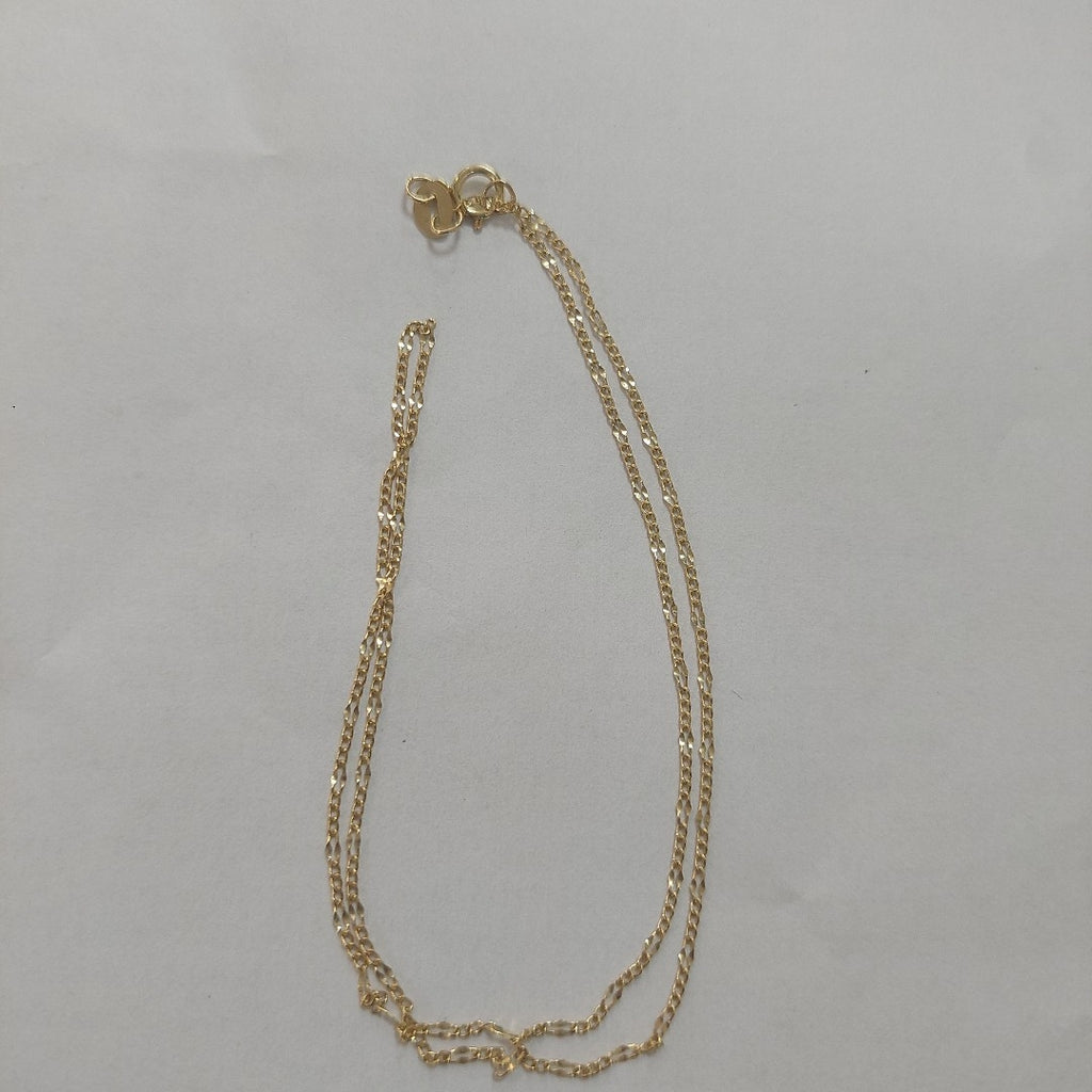 CADENAS TEJIDO FIGARO ORO 10K 40 A 45 CM 1 GR (NUEVO)