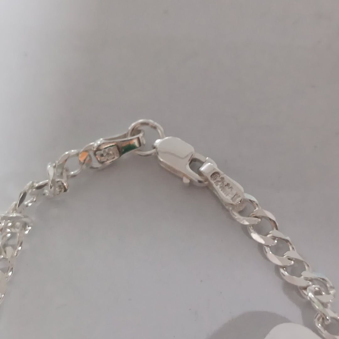 CADENA BARBADA PLATA .925 55 CM 8.42 GR (NUEVO)