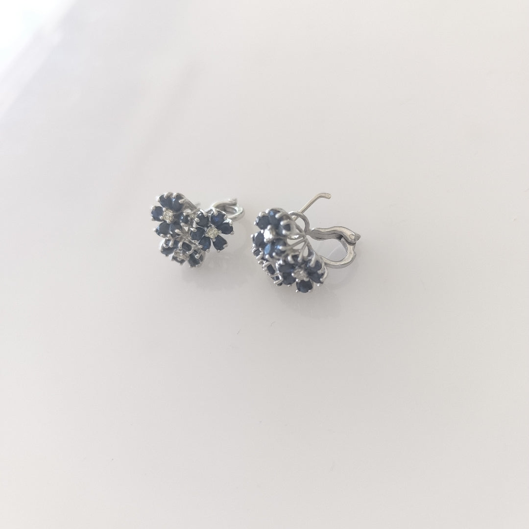 ARETES PAR ORO BLANCO 18 K 9,80 GRMS (SEMINUEVO)