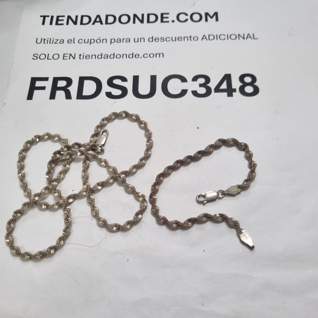 GARGANTILLA,PULSERA PLATA 18,90 GRMS (SEMINUEVO)