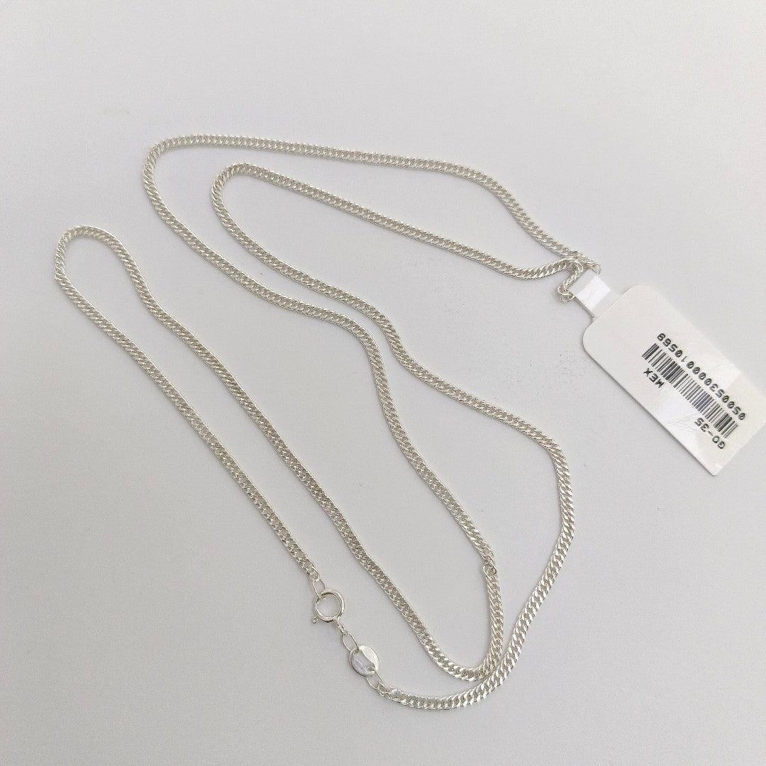 CADENA BARBADA PLATA .925 60 CM 5.02 GR (NUEVO)