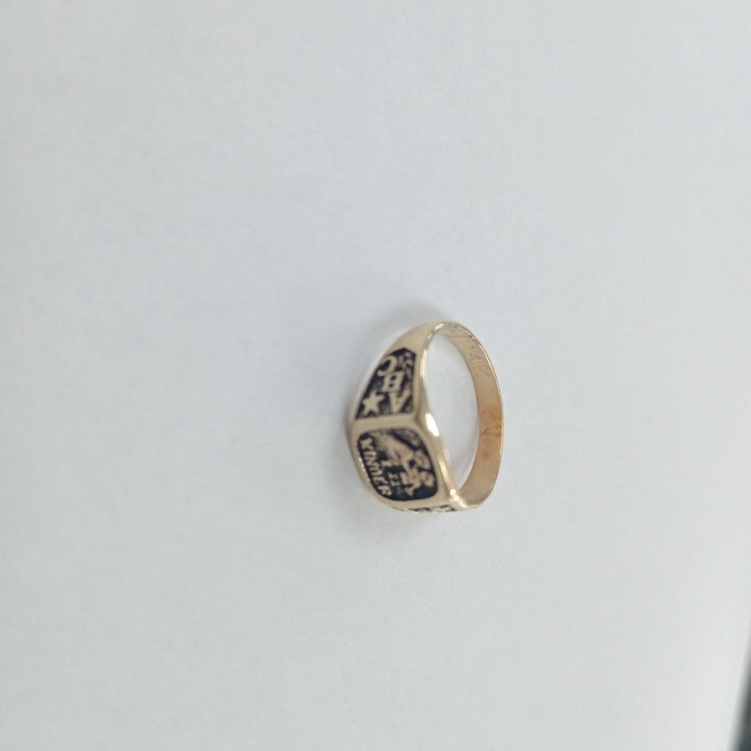 ANILLO DE GRADUACIÓN ORO 14 K 1.5 GRMS (SEMINUEVO)