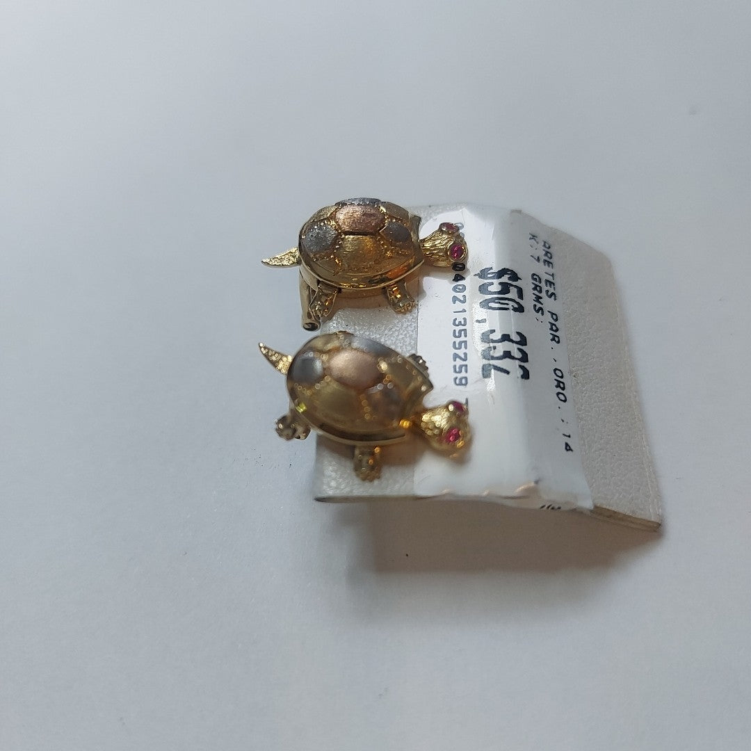 ARETES PAR ORO 14 K 7 GRMS (SEMINUEVO)