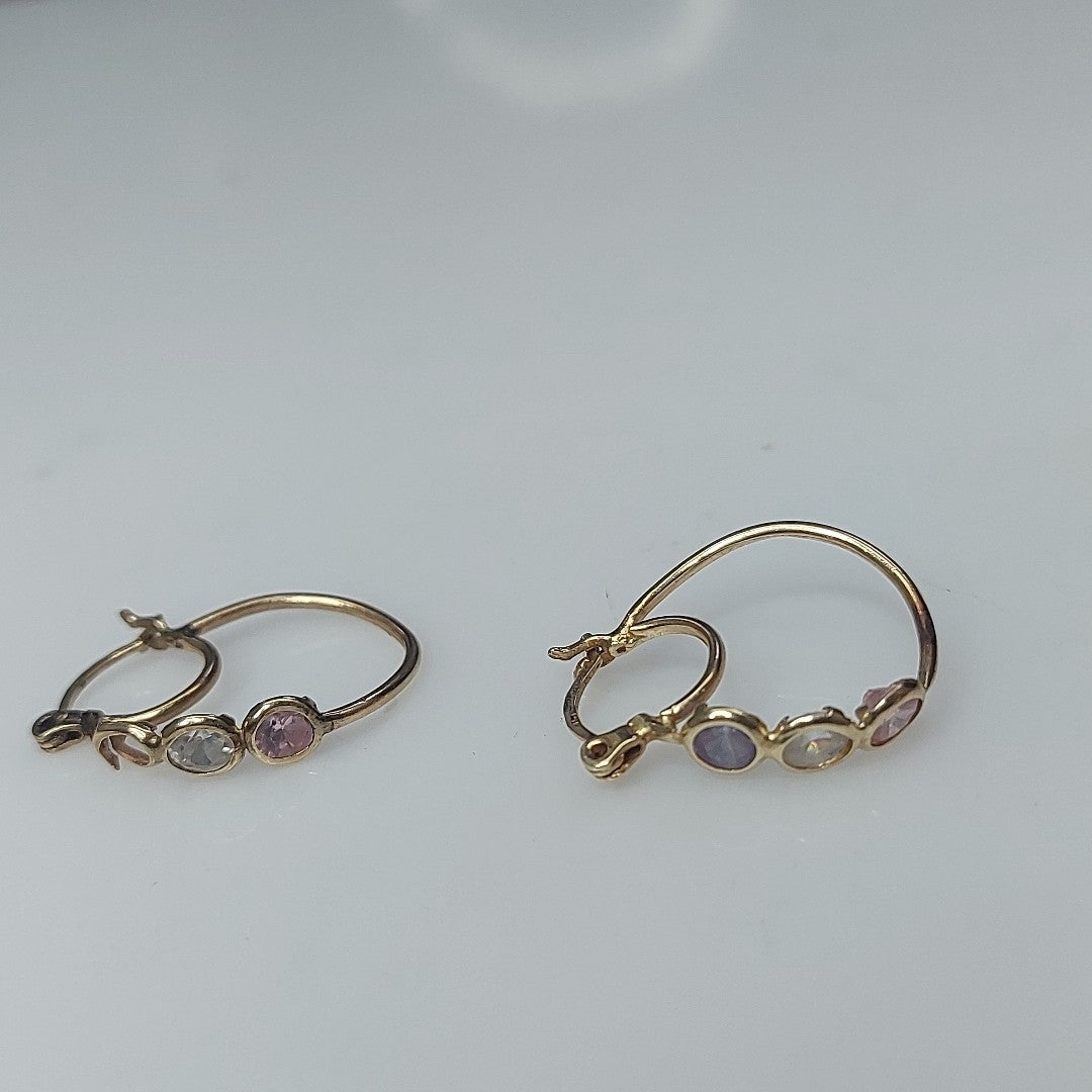 ARETES PAR ORO 14 K 1.6 GRMS (SEMINUEVO)