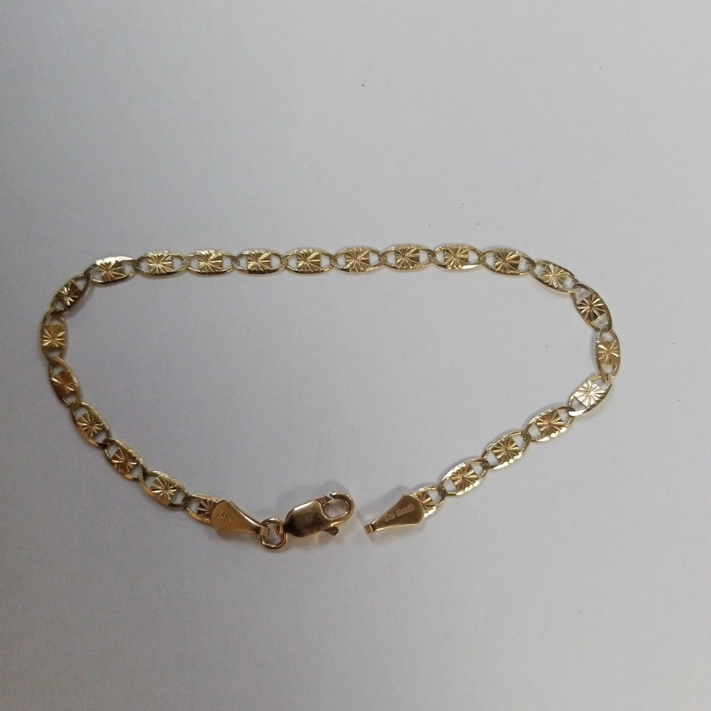 PULSERAS GUCHI ORO 14K 18 CM 2.9 GR (NUEVO)
