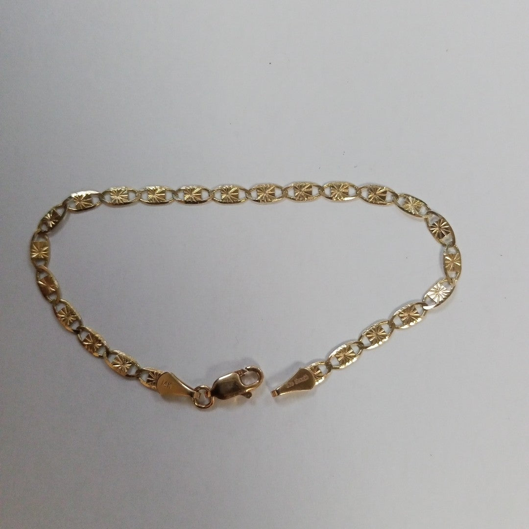 PULSERAS GUCHI ORO 14K 18 CM 2.9 GR (NUEVO)