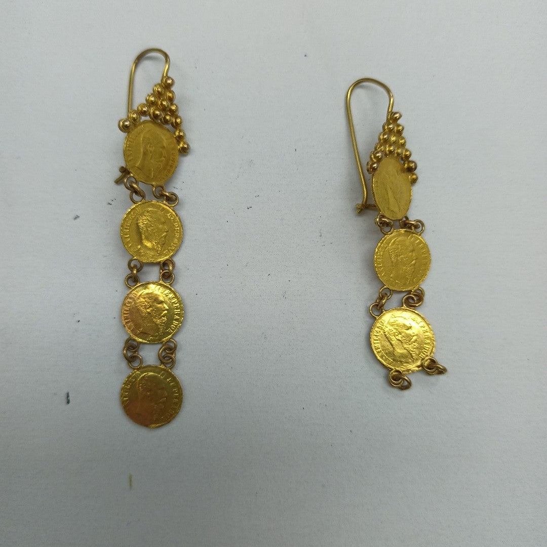 ARETES PAR ORO 14 K 6,10 GRMS (SEMINUEVO)