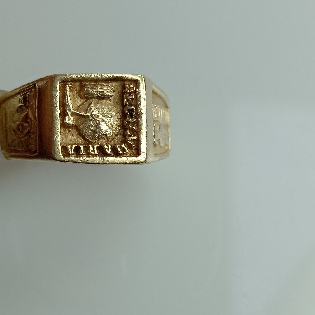 ANILLO DE GRADUACIÓN ORO 10 K 6.7 GRMS (SEMINUEVO)