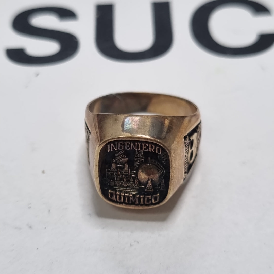ANILLO DE GRADUACIÓN ORO 8 K 7 GRMS (SEMINUEVO)