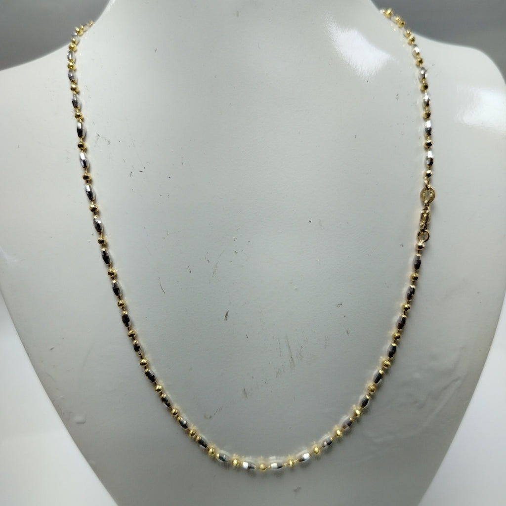 CADENA ORO, ORO BLANCO 14 K 7.2 GRMS (SEMINUEVO)