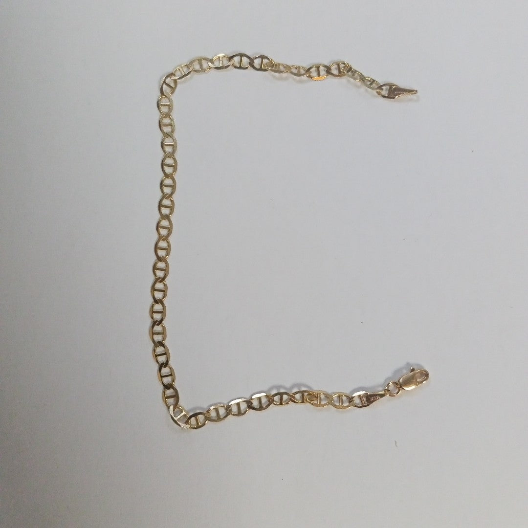 PULSERAS TEJIDO MARINERA ORO 14K 21 CM 3.4 GR (NUEVO)