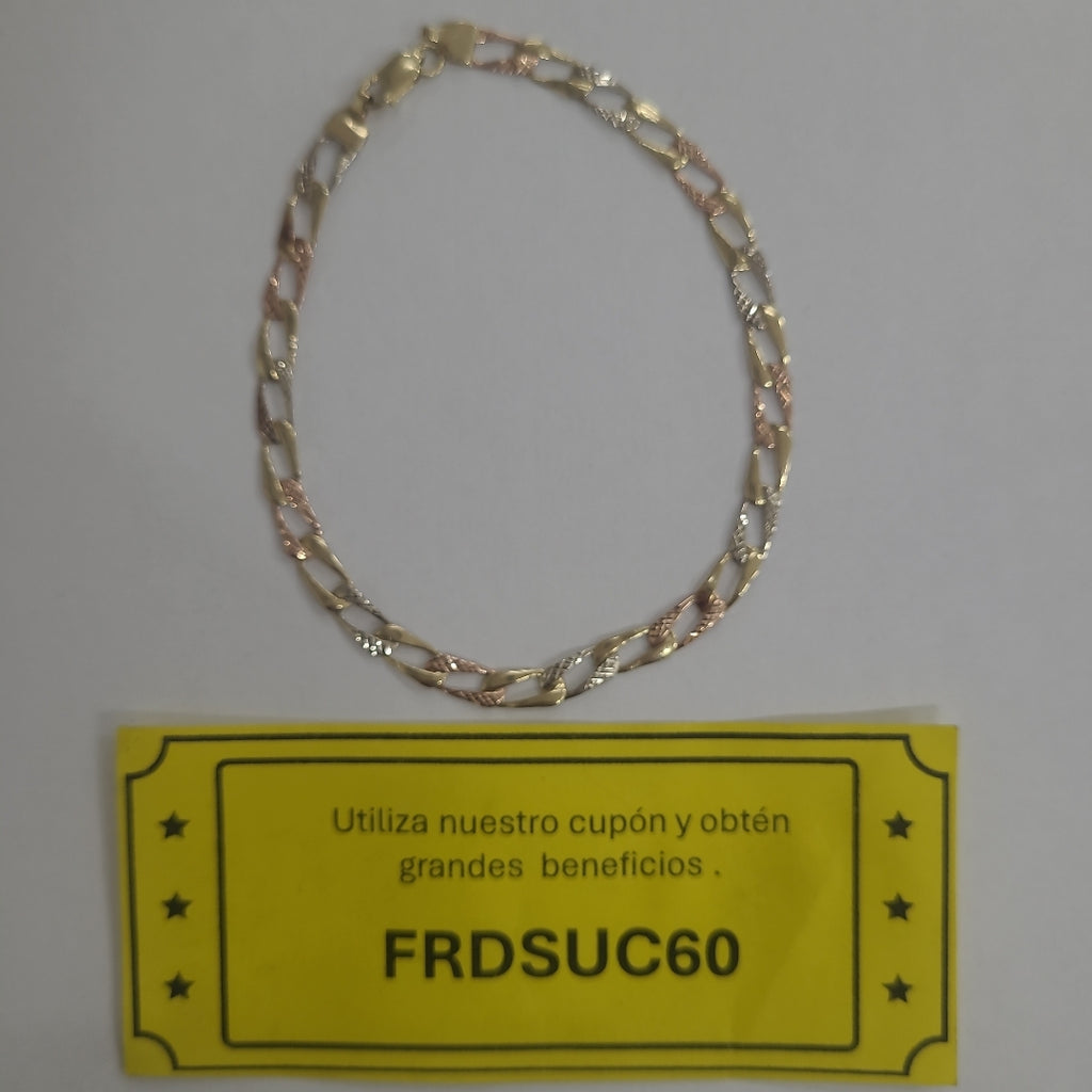 PULSERA ORO,ORO COMBINADO 14 K 3,10 GRMS (SEMINUEVO)