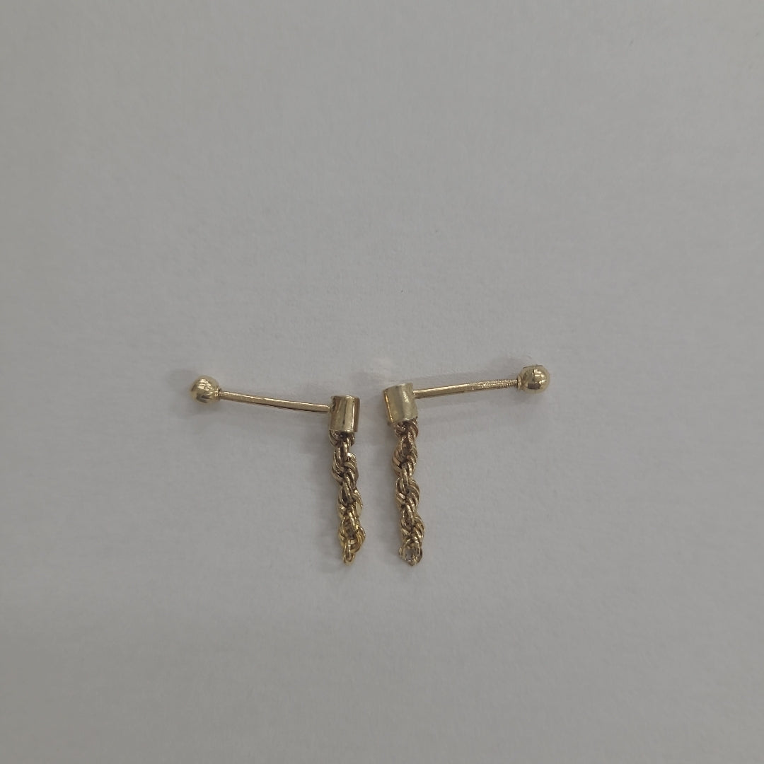 ARETES PAR ORO 8 K 0.5 GRMS (SEMINUEVO)