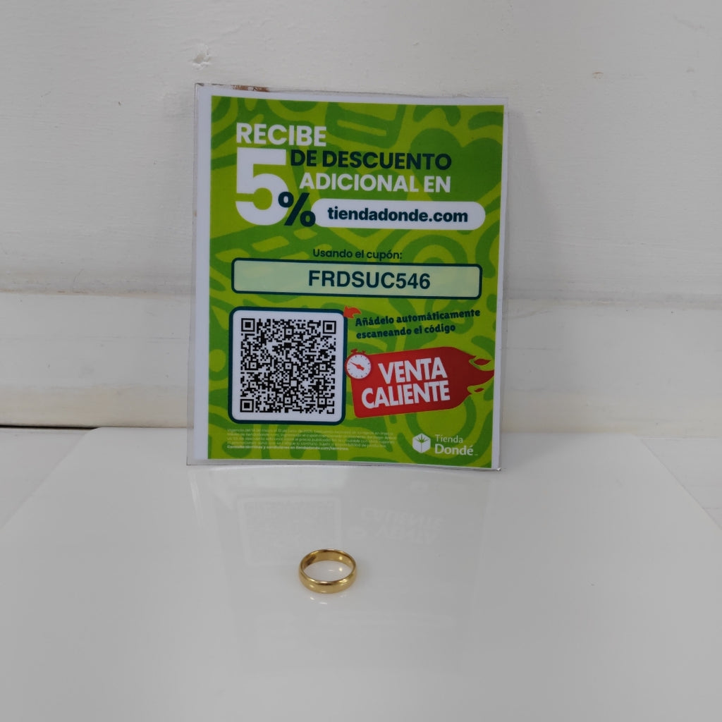 ARGOLLA ORO 14 K 4.3 GRMS (SEMINUEVO)