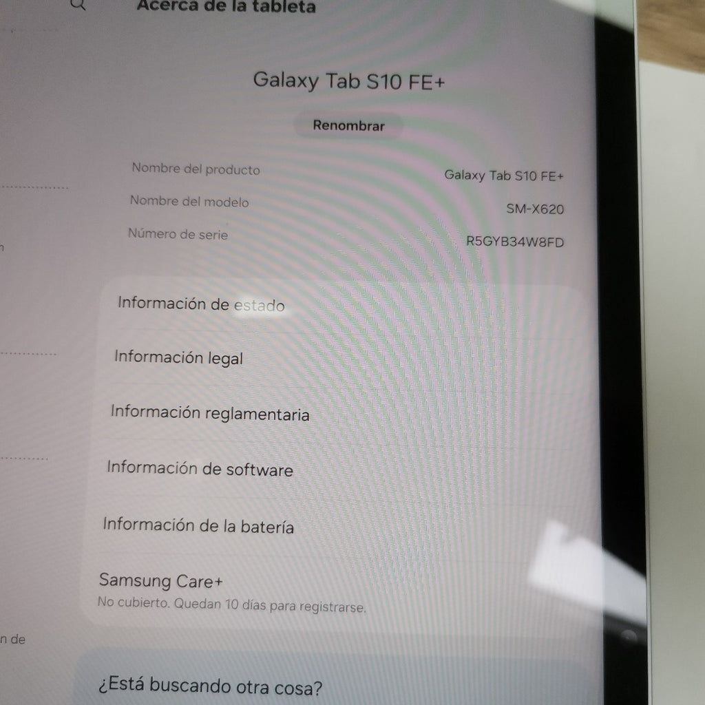 TABLETA SAMSUNG GALAXY TAB S10 FE+ SM-X620 (2025) 128 GB 8 GB RAM (SEMINUEVO)