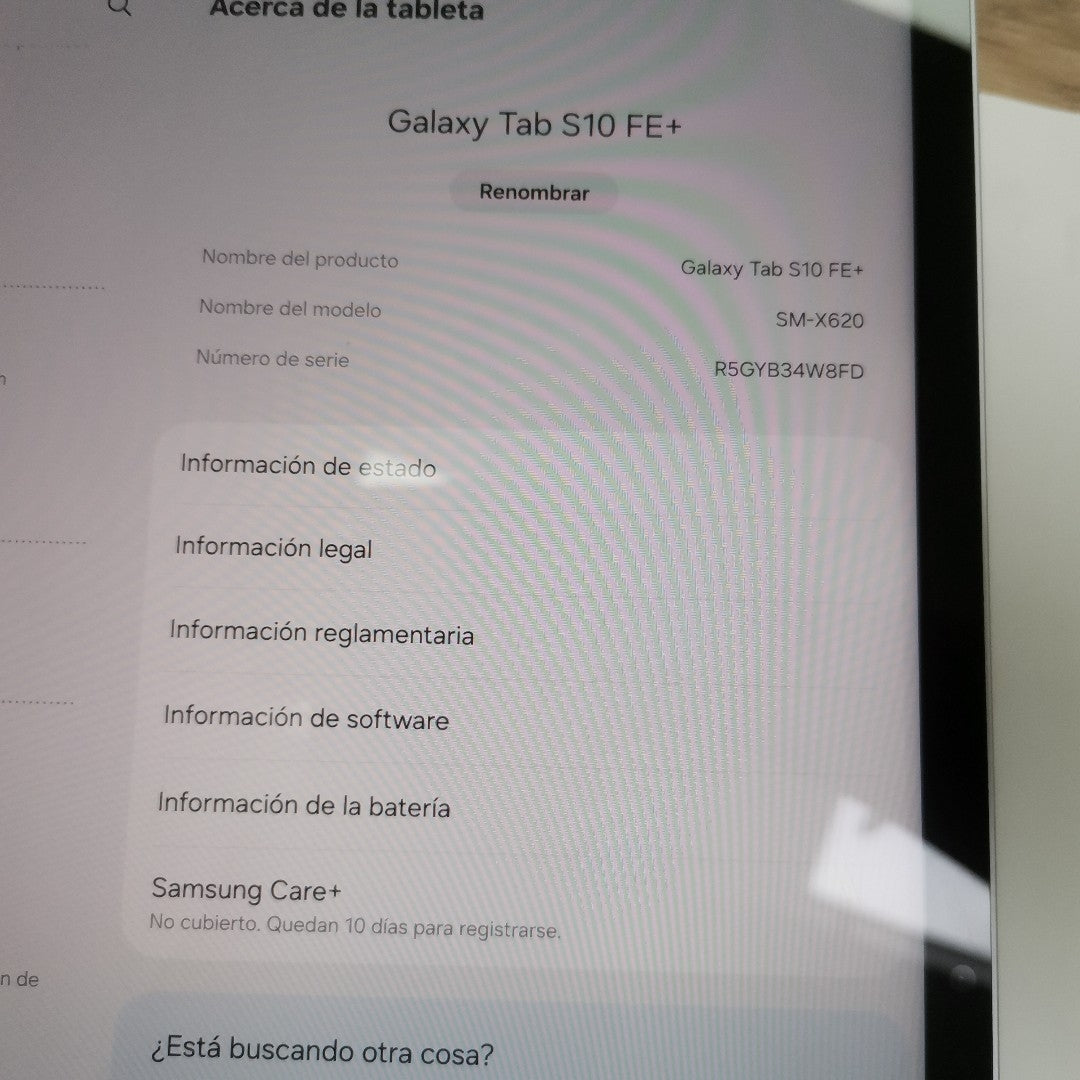 TABLETA SAMSUNG GALAXY TAB S10 FE+ SM-X620 (2025) 128 GB 8 GB RAM (SEMINUEVO)