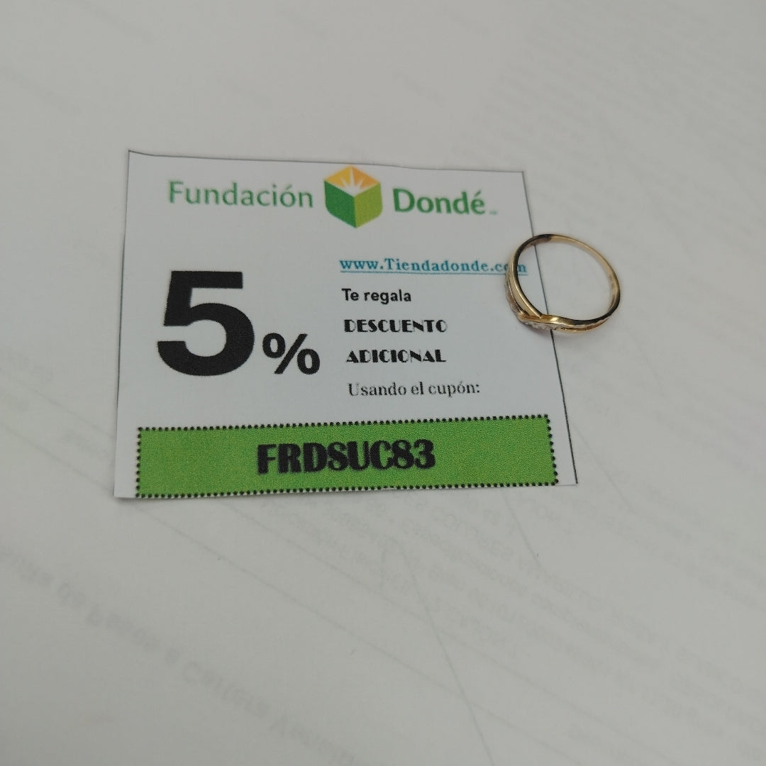 ANILLITO ORO,RODIADO 14 K 0,90 GRMS (SEMINUEVO)