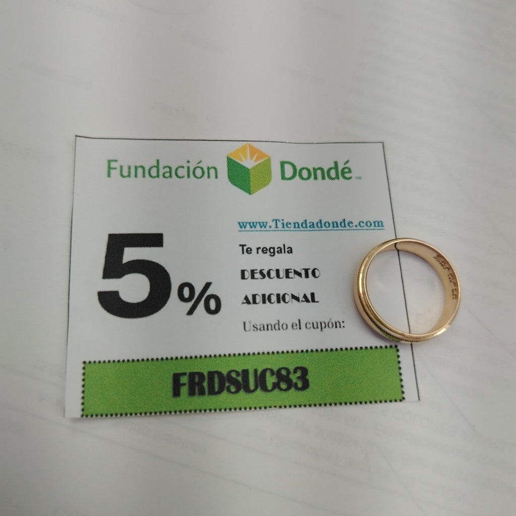 ARGOLLA ORO 14 K 2.3 GRMS (SEMINUEVO)