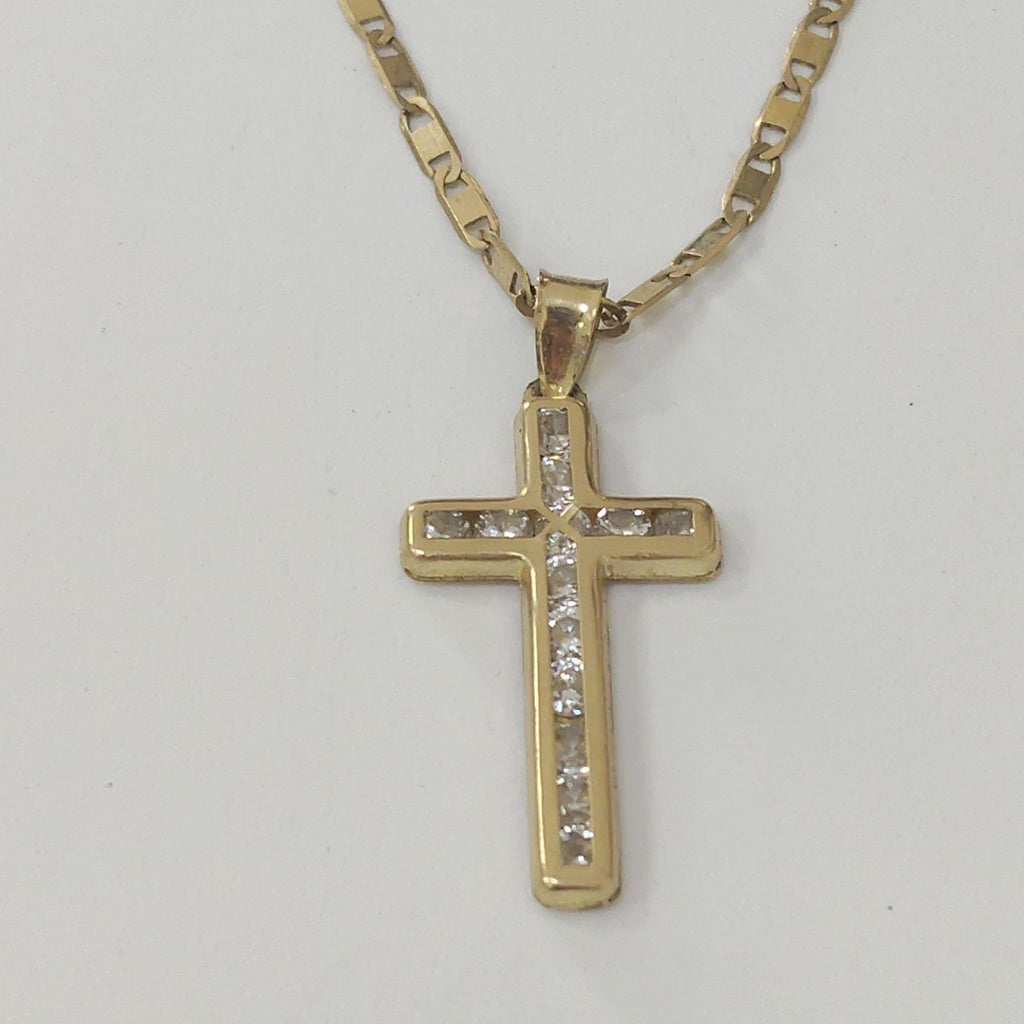 CADENA, CRUZ ORO 10 K 2.8 GRMS (SEMINUEVO)